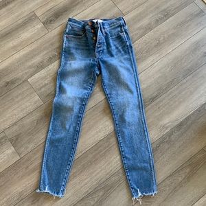 Madewell 10” high rise skinny jeans